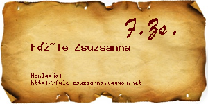 Füle Zsuzsanna névjegykártya