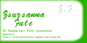 zsuzsanna fule business card