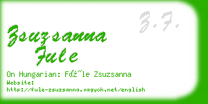 zsuzsanna fule business card